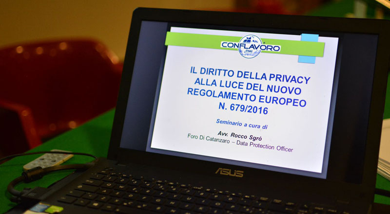 Seminario sulla privacy e GDPR di Lamezia Terme